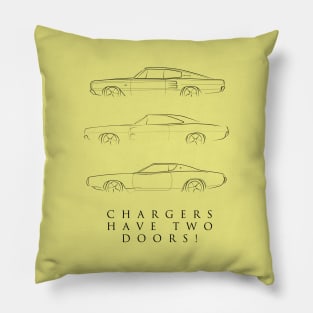 Dodge Chargers have two doors! Pillow