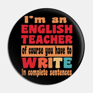 English Teacher Linguistics Grammar Professor Writer Editor Pin