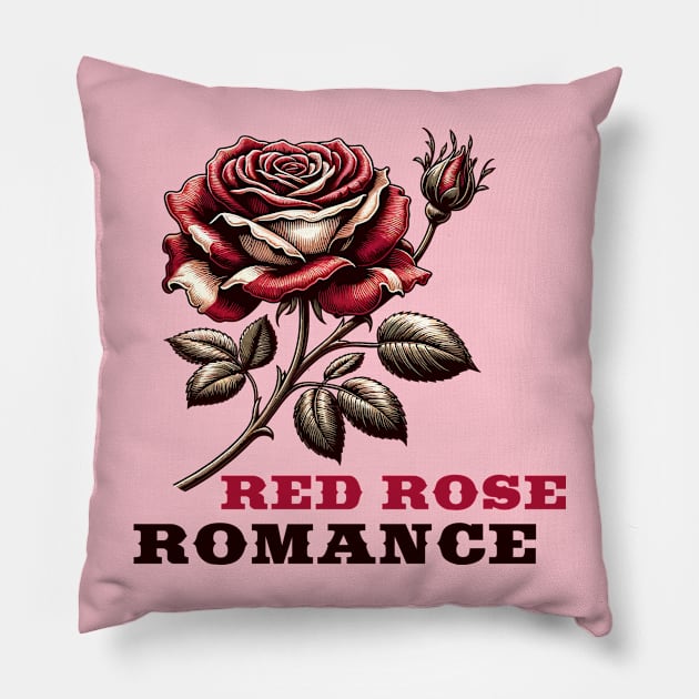 Red rose Pillow by Art_Boys