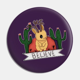 Jackalope: Believe Pin