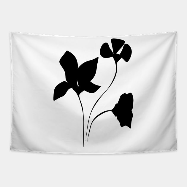 Simple Minimaist Flower Design Tapestry by ManoTakako