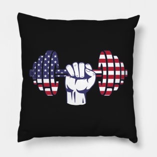 USA flag Dumbbell Bodybuilding Pillow