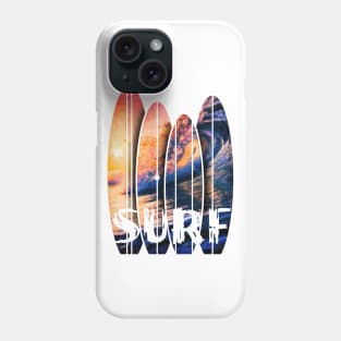 Sunset, Big Waves and Surf Phone Case