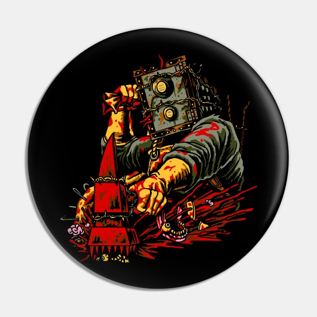 The Keeper - Boxhead II Pin by SerhiyKrykun