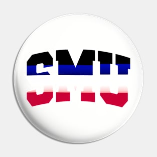 SMU Stripe Logo Pin