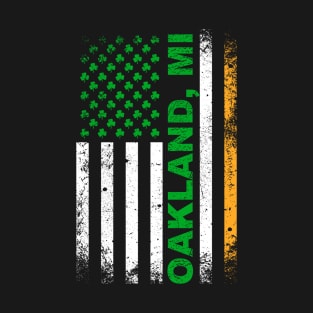 Irish American Flag OAKLAND, MI T-Shirt