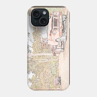 Digitised Pencil of an Australian Heritage Town Phone Case