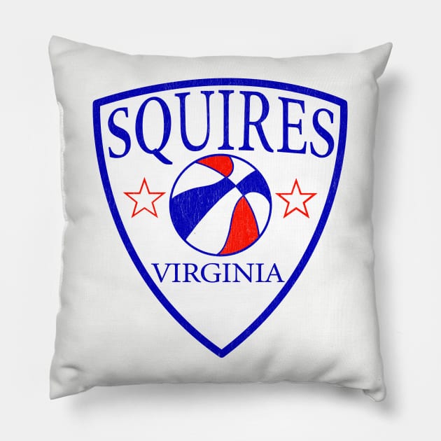 Defunct Virginia Squires ABA Basketball Pillow by LocalZonly