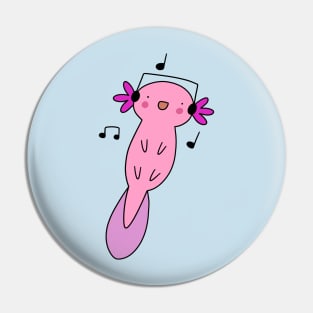 Headphones Axolotl Pin