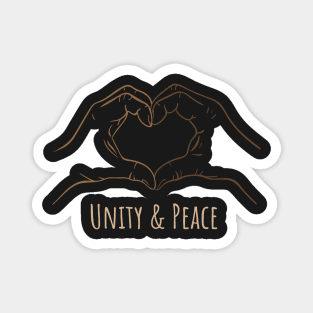 Unity & peace heart hands Magnet