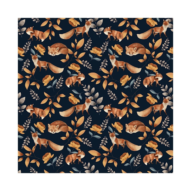 Wild Animal Fox Pattern by jodotodesign