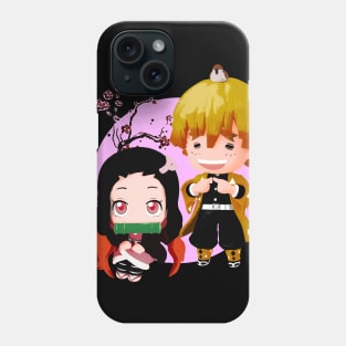 Kimetsu no yaiba chibi NezukoxZenitsu Phone Case