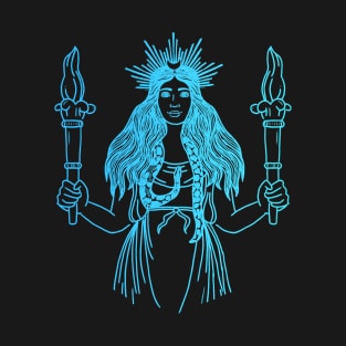 Sky Blue Goddess Hekate T-Shirt