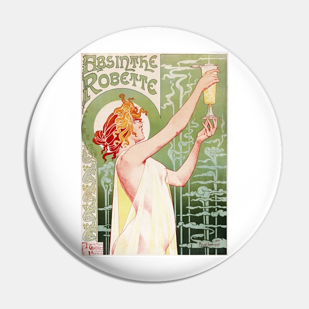 Absinthe Robette, Mucha Pin by immortalpeaches