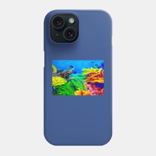 “Sea Turtle Adventures - Coral Reef Swim” Phone Case