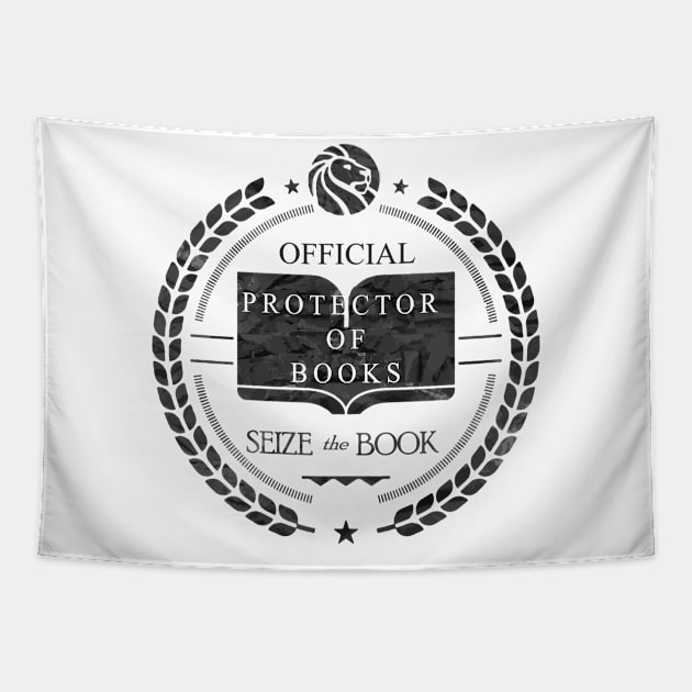 official protector of books Tapestry by remerasnerds