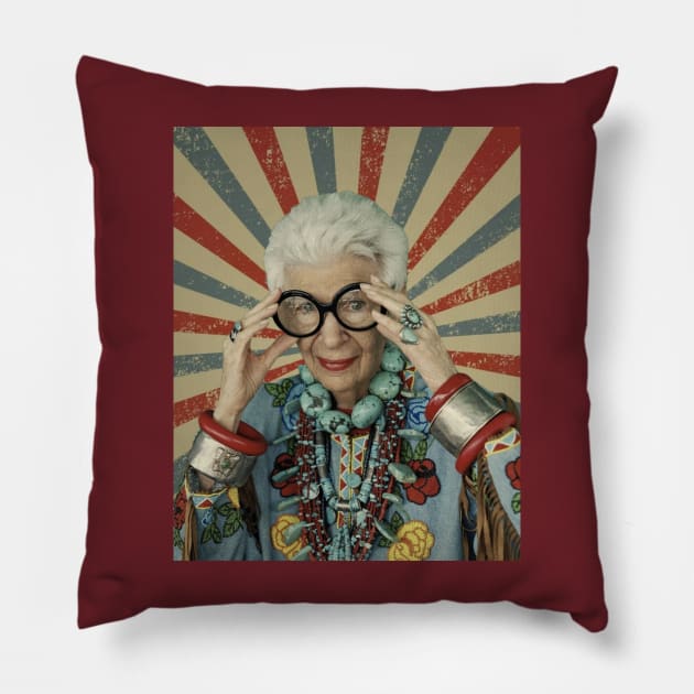 Iris Apfel Pillow by LivingCapital 