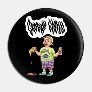 Groovy Ghoul Nerd Pizza Pin