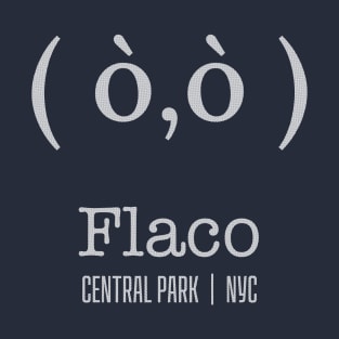 Flaco as Typography Emojis (dark) T-Shirt