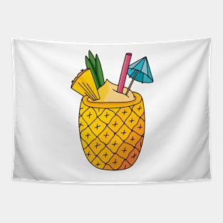 Pineapple Tropical Drink Tapestry