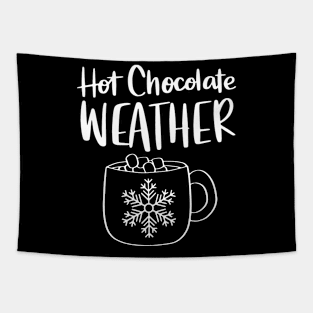 Hot Chocolate Weather Christmas Hot Cocoa Lover Women Kids Tapestry