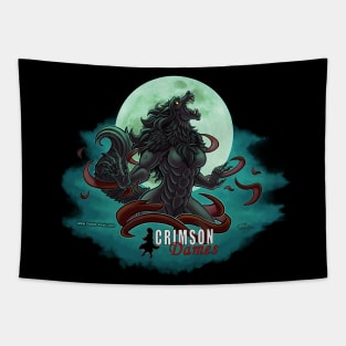 Crimson Dames - Orphan Shewolf - Art on back. Tapestry