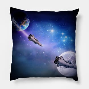 Journey From the Earth to the Moon Pillow