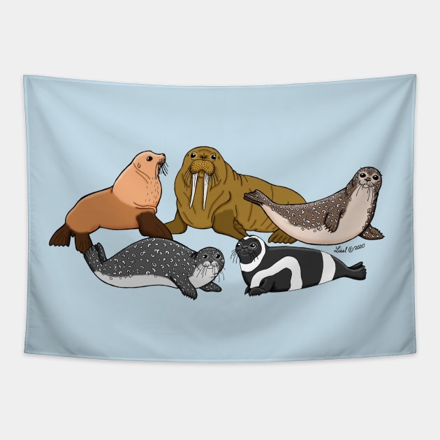 Alaskan Pinnipeds Tapestry by HonuHoney