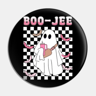 Spooky Season Cute Ghost Halloween Costume Boujee Boo-Jee Pin