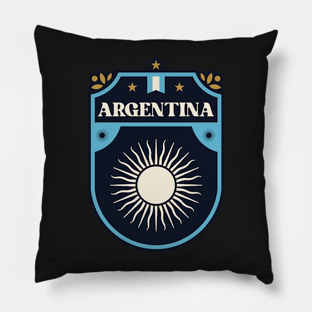 ARGENTINA CAMPEONS Pillow by lounesartdessin