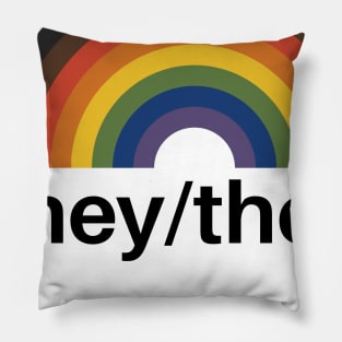 They/Them Pronouns Rainbow Pillow