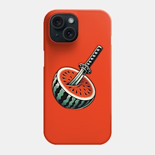 Katana in Watermelon Phone Case