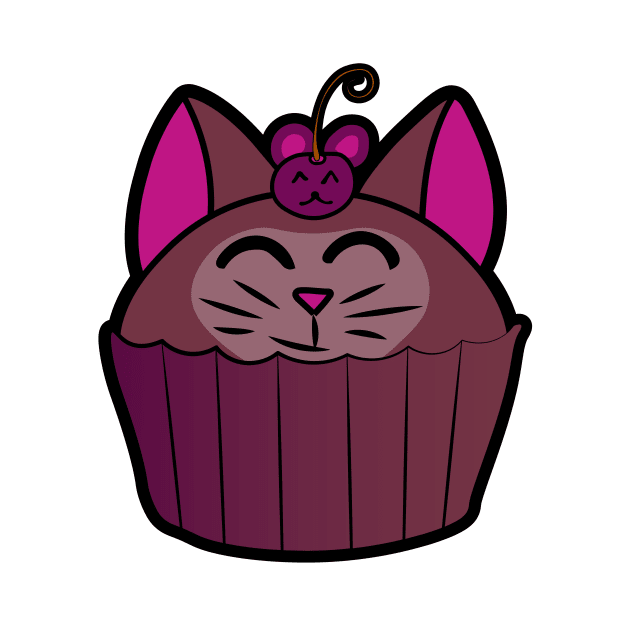 Catcake With Mouse-Cherry - Chocolate by Ryphna