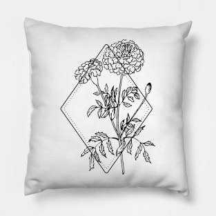 October Birth Flower Marigold Pillow