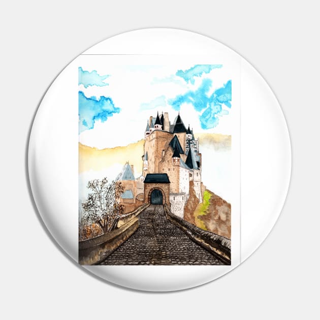 Berg Eltz Castle watercolor painting Pin by RedDragon_Watercolors