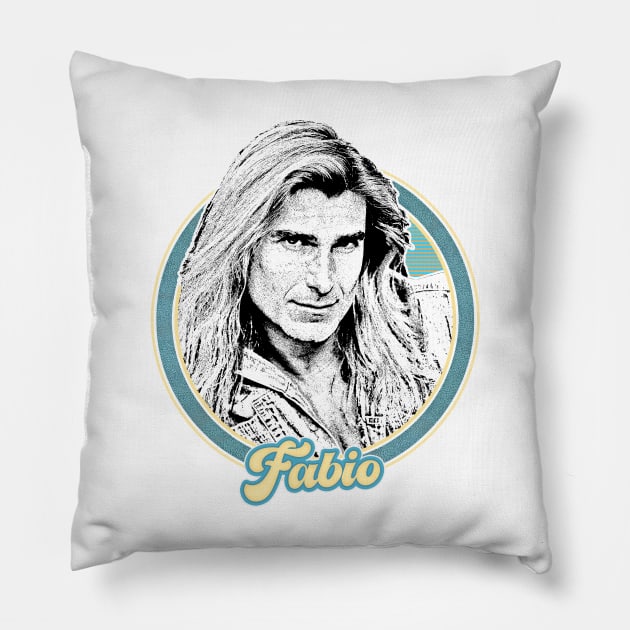 Fabio // Retro 90s Aesthetic Fan Design Pillow by DankFutura