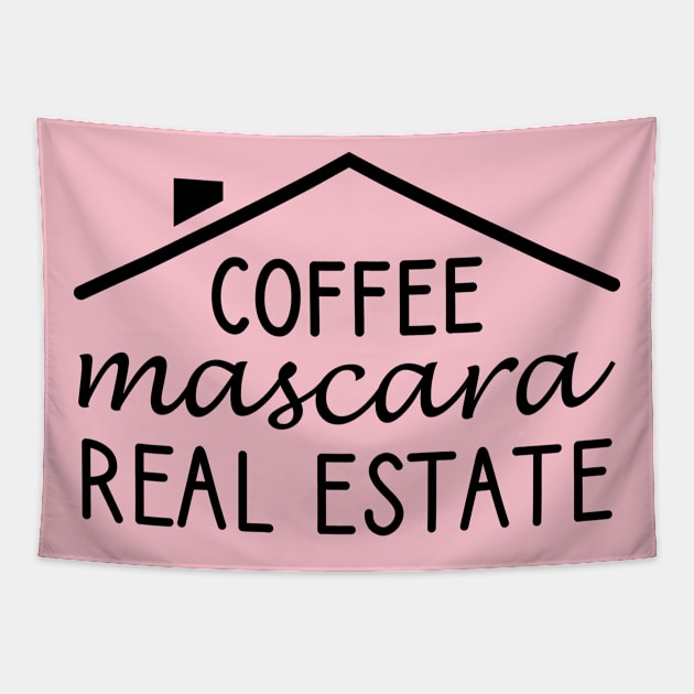 Coffee Mascara Real Estate Tapestry by DragonTees