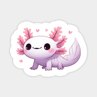 Cute Little Axolotl Illustration Magnet