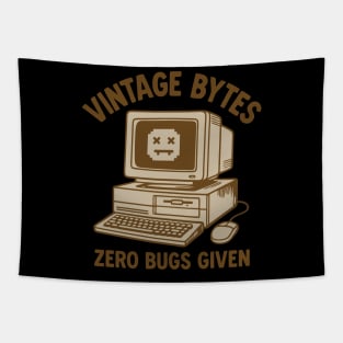 Old Computer PC Vintage Bytes Zero Bugs Given Tapestry