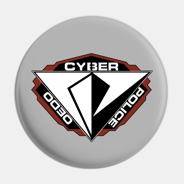 Cyber Police Badge Pin by spicytees