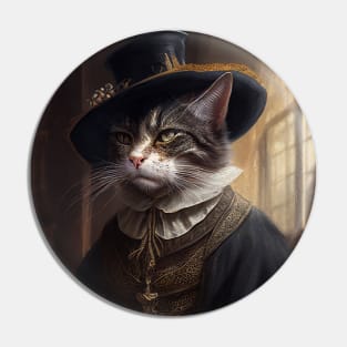 Victorian cat portrait 2 Pin