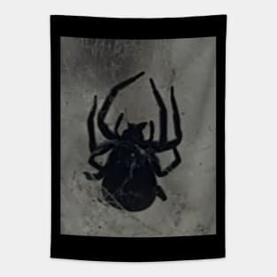 Spooky black spider Tapestry