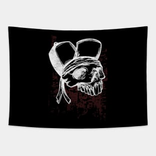 skull old school Tapestry