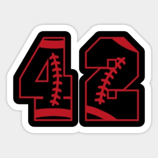 Jackie Robinson Retired Number Sticker Brooklyn 42 