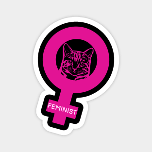 Cat knows feminist Magnet