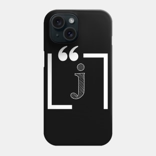 Letter J: Monogram Initial letter j Phone Case