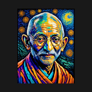 Mahatma gandhi in starry night T-Shirt