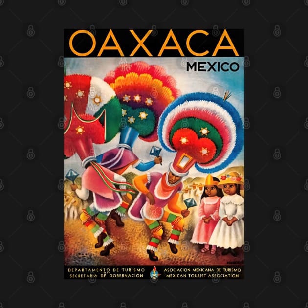 Restored Vintage Oaxaca Mexico Travel Print by vintageposterco