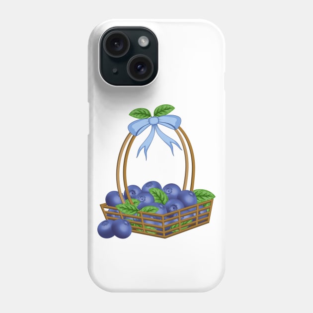 Blueberry Basket Phone Case by Designoholic