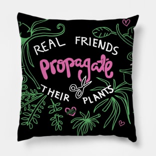 'Real Friends Propagate' Illustrated Tee Pillow